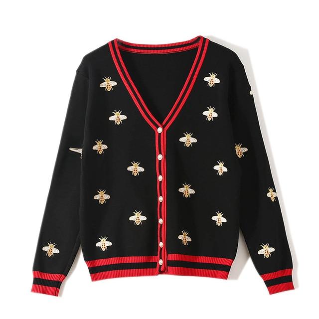 Embroidered Trumpet Cardigan - Ready-to-Wear 1AC34K